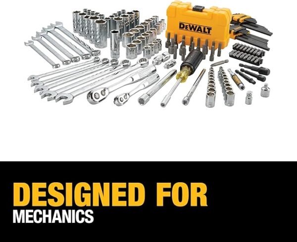 DEWALT Mechanics Tools Kit and Socket Set, 142-Piece, 1/4 & 3/8\" Drive, MM/SAE (DWMT73802) - Image 4