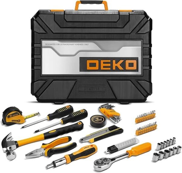 DEKOPRO 228 Piece Socket Wrench Auto Repair Tool Combination Package Mixed Tool Set Hand Tool Kit with Plastic Toolbox Storage Case - Image 6