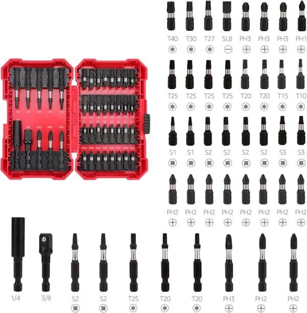 Amazon Basics 42-Piece Impact Driver Bit Set, Phillips, Slotted, Torx, One Size - Image 3