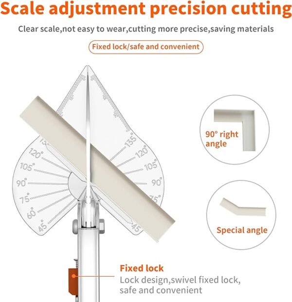 GARTOL Multifunctional Trunking/Miter Shears for Angular Cutting of Moulding and Trim, Adjustable at 45 To 135 Degree, Hand Tools for Cutting Soft Wood, Plastic, PVC, with Replacement blades - Image 3