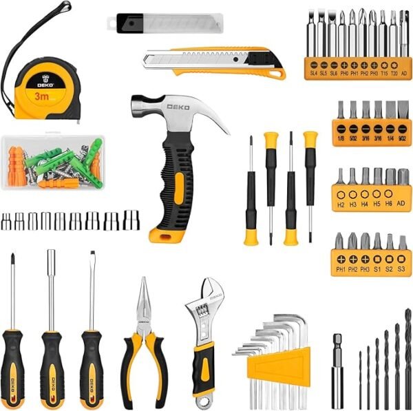 DEKOPRO Tool Set：Tool Kit with 8V Cordless Drill,Tool Box with Drill,Hand Drill Set for Men & Women,Home Tool Kits for House Repair,Handyman,DIY 126 Piece - Image 3