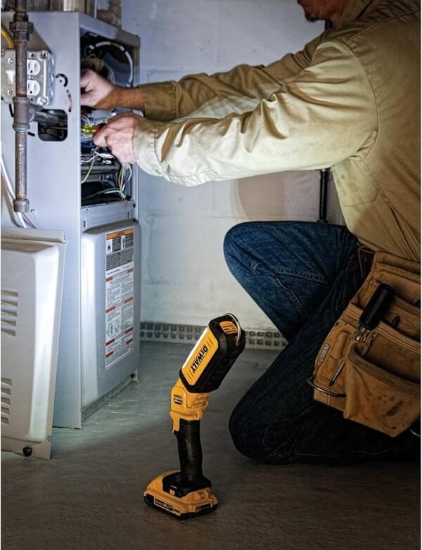 DEWALT 20V MAX LED Work Light, Rechargeable Flashlight, Pivoting Head, Bare Tool Only (DCL050) - Image 3