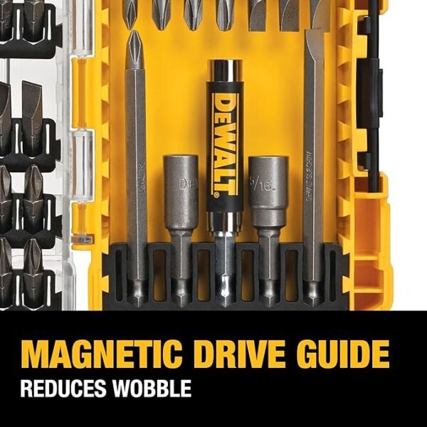 DEWALT Screwdriver Bit Set with Tough Case, 45-Piece (DW2166), Grey/Silver Screwdriving Set with Tough Case - Image 5