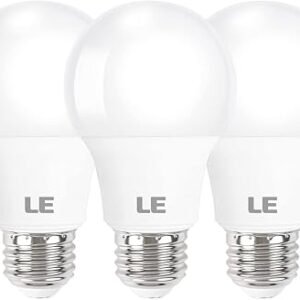 LE LED Light Bulbs 60 Watt Equivalent, 9W 800 Lumens Non-Dimmable, Daylight White 5000K, A19 E26 Standard Medium Base, 10000 Hour Lifetime 5 Count (Pack of 1)