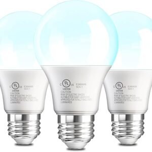 LED Light Bulbs Daylight White 5000K, 60 Watt Equivalent A19 LED Bulb, 9W E26 Standard Base, 800 Lumens 15000 Hours 120V, Non-Dimmable, Bright Energy Saving Lightbulbs for Bedroom Indoor, 3 Pack