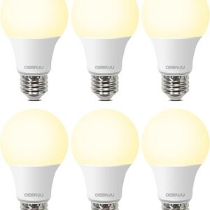 LED Light Bulbs 60W Equivalent, A19 Light Bulb Soft White 2700K 800LM 8.5 Watt, Non-Dimmable Standard Light Bulbs E26 Medium Base, 6 Pack